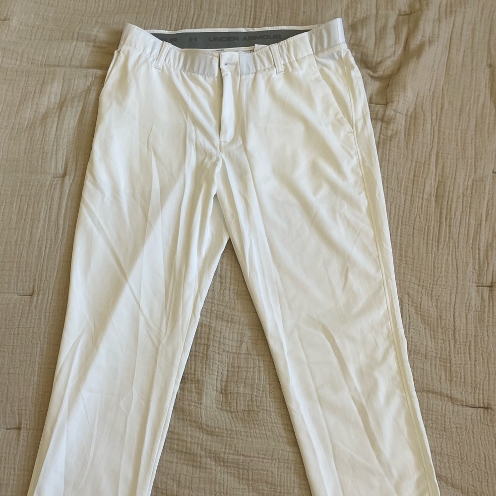 White Under Armour Golf Pants